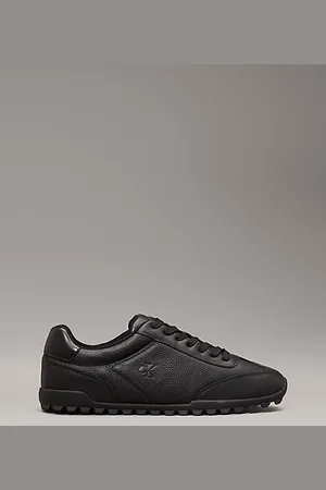 Calvin Klein Leder-Sneakers mit flachem Profil
