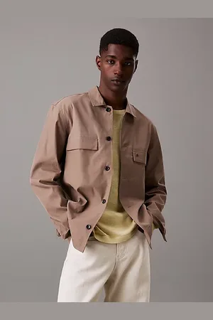 Calvin Klein Kastiges Überhemd aus Twill