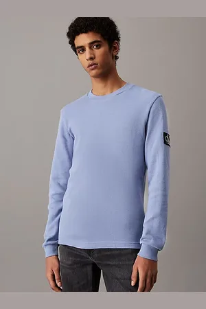 Calvin Klein Schmales Langarmshirt mit Waffelmuster