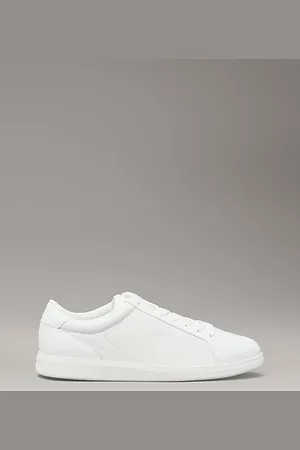 Calvin Klein Leder-Sneakers mit flachem Profil