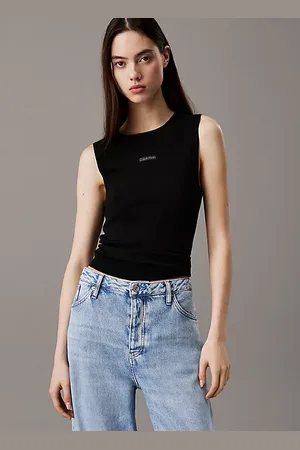 Calvin Klein Schmales Tanktop aus Stretchstrick
