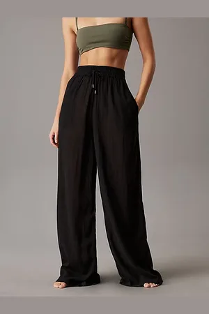 Calvin Klein Strandhose aus weichem Krepp