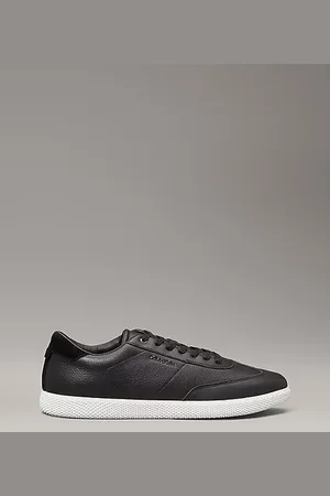 Calvin Klein Leder-Sneakers mit flachem Profil