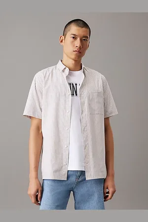 Calvin Klein Kurzärmeliges gestreiftes Hemd