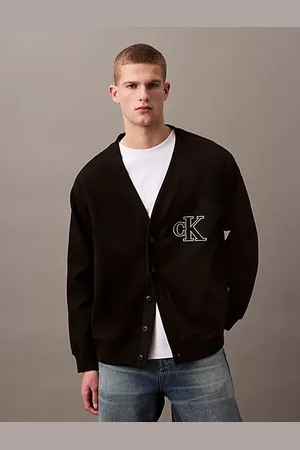 Calvin Klein Logo-Cardigan mit doppelten Rippen
