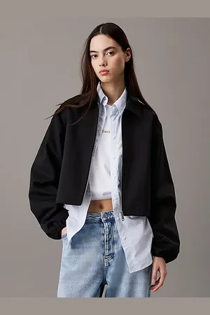 Calvin Klein Cropped Jacke aus weichem, technischem Nylon