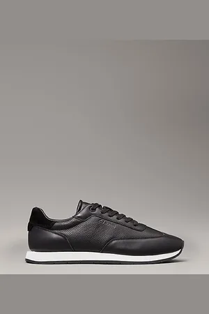 Calvin Klein Leder-Sneakers mit flachem Profil