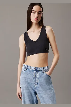 Calvin Klein Bralette-Top aus gerippter Baumwolle