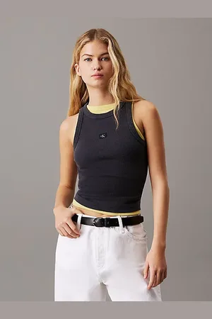Calvin Klein Schmales Tanktop aus gerippter Baumwolle