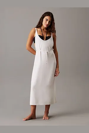 Calvin Klein Wickel-Strandkleid mit Bindegürtel