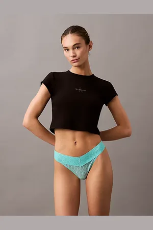 Calvin Klein String mit niedriger Leibhöhe - Icon Logo Lace