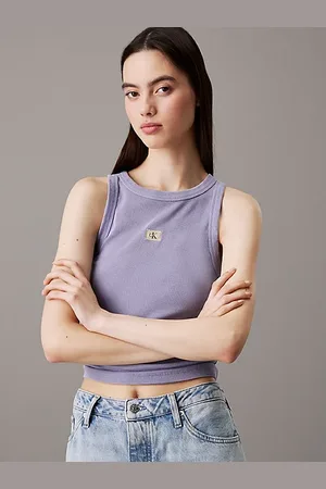 Calvin Klein Schmales Tanktop aus gerippter Baumwolle