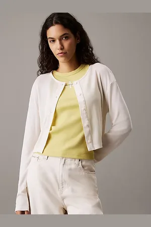 Calvin Klein Weicher, gerippter Strick-Cardigan