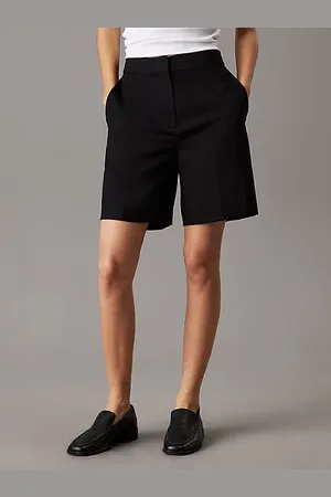 Calvin Klein Weite Shorts aus Lyocell und Leinen