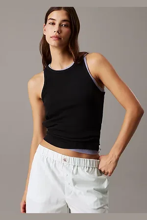 Calvin Klein Schmales, geripptes Lounge-Tanktop