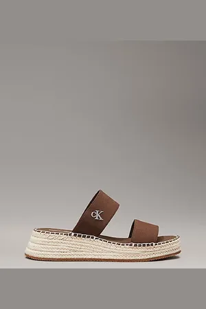 Calvin Klein Plateau-Espadrilles aus Canvas