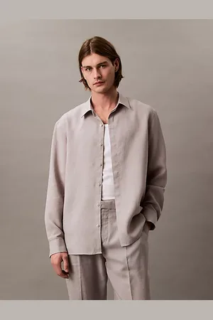Calvin Klein Hemd aus Leinen-Mix