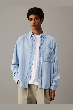 Calvin Klein Lässiges Hemd aus Baumwoll-Popeline-Leinen
