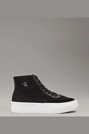 Calvin Klein High-Top-Sneakers aus Canvas mit Plateau