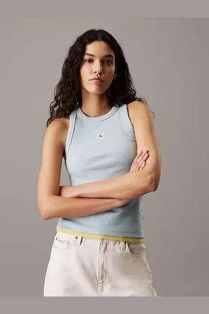 Calvin Klein Schmales Tanktop aus gerippter Baumwolle