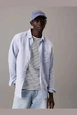 Calvin Klein Hemd aus Baumwolle und Leinen