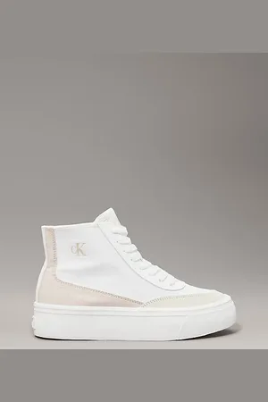 Calvin Klein High-Top-Sneakers aus Canvas mit Plateau