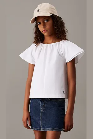 Calvin Klein Lässige Rüschenblluse aus Popeline