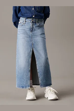 Calvin Klein Gerader Denim-Maxirock