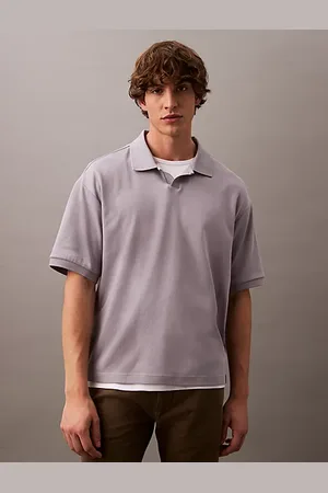 Calvin Klein Lässiges Poloshirt aus gerippter Baumwolle