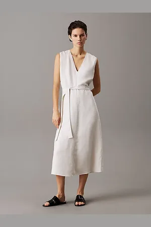 Calvin Klein Kleid aus Leinen und Lyocell