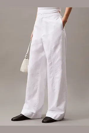 Calvin Klein Hose aus weichem Baumwoll-Leinen