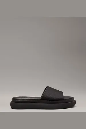 Calvin Klein Plateau-Slippers mit Logo-Jacquardmuster