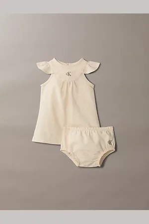 Calvin Klein Baby-Kleid aus Leinen-Mix