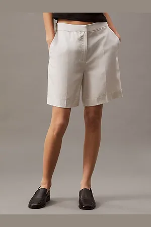 Calvin Klein Weite Shorts aus Lyocell und Leinen