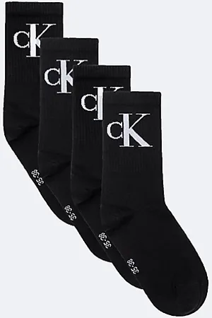 Calvin Klein 4er-Pack Logo-Crew-Socken aus weich gekämmter Baumwolle