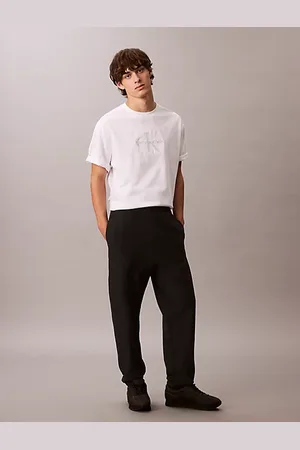 Calvin Klein Baumwoll-Frottee-Jogginghose mit Monogramm