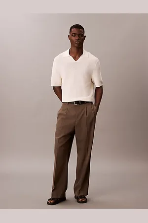Calvin Klein Poloshirt aus technischem Strick mit Johnny-Kragen