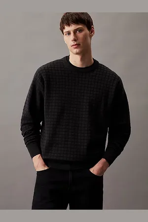 Calvin Klein Strukturierter Pullover mit Karomuster