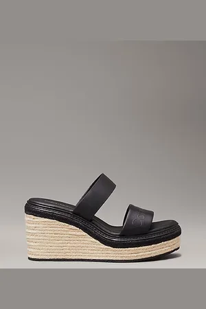 Calvin Klein Espadrille-Wedges aus Leder