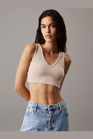 Calvin Klein Bralette-Top aus gerippter Baumwolle