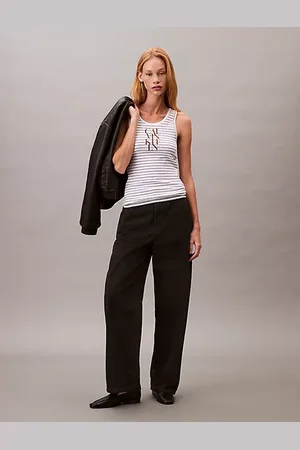 Calvin Klein Kastiges cropped Logo-T-Shirt