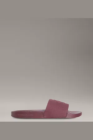 Calvin Klein Slippers aus Canvas mit Logo