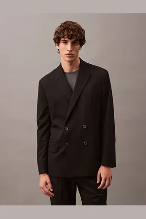 Calvin Klein Zweireihiger Blazer aus Wolle