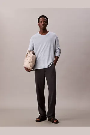 Calvin Klein Zweifarbiger Pullover aus Leinen-Mix