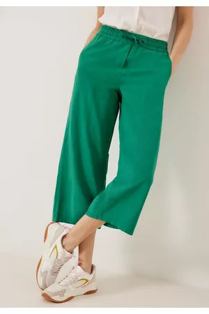 CECIL Damen Weite Hosen - Leinenmix Loose Fit Hose