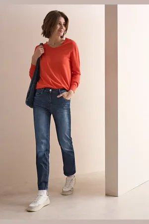 CECIL Damen Straight Leg Jeans in , Gr: 25
