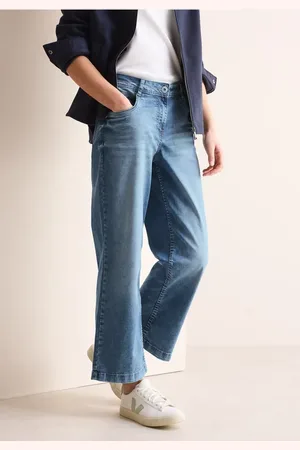 CECIL Damen Wide Leg Jeans in , Gr: 28