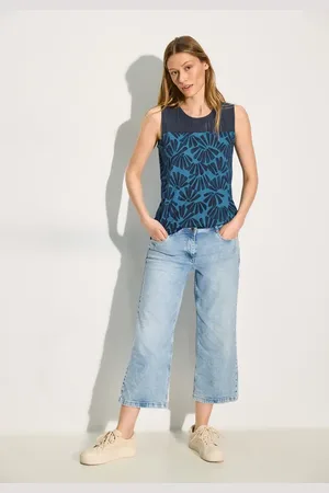 CECIL Damen Ajour Top mit Print in , Gr: XS