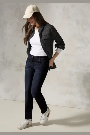 CECIL Damen Thermo Jeans Straight Leg in , Gr: 25
