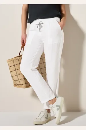 CECIL Damen Leinenhose im Casual Fit in , Gr: XXL